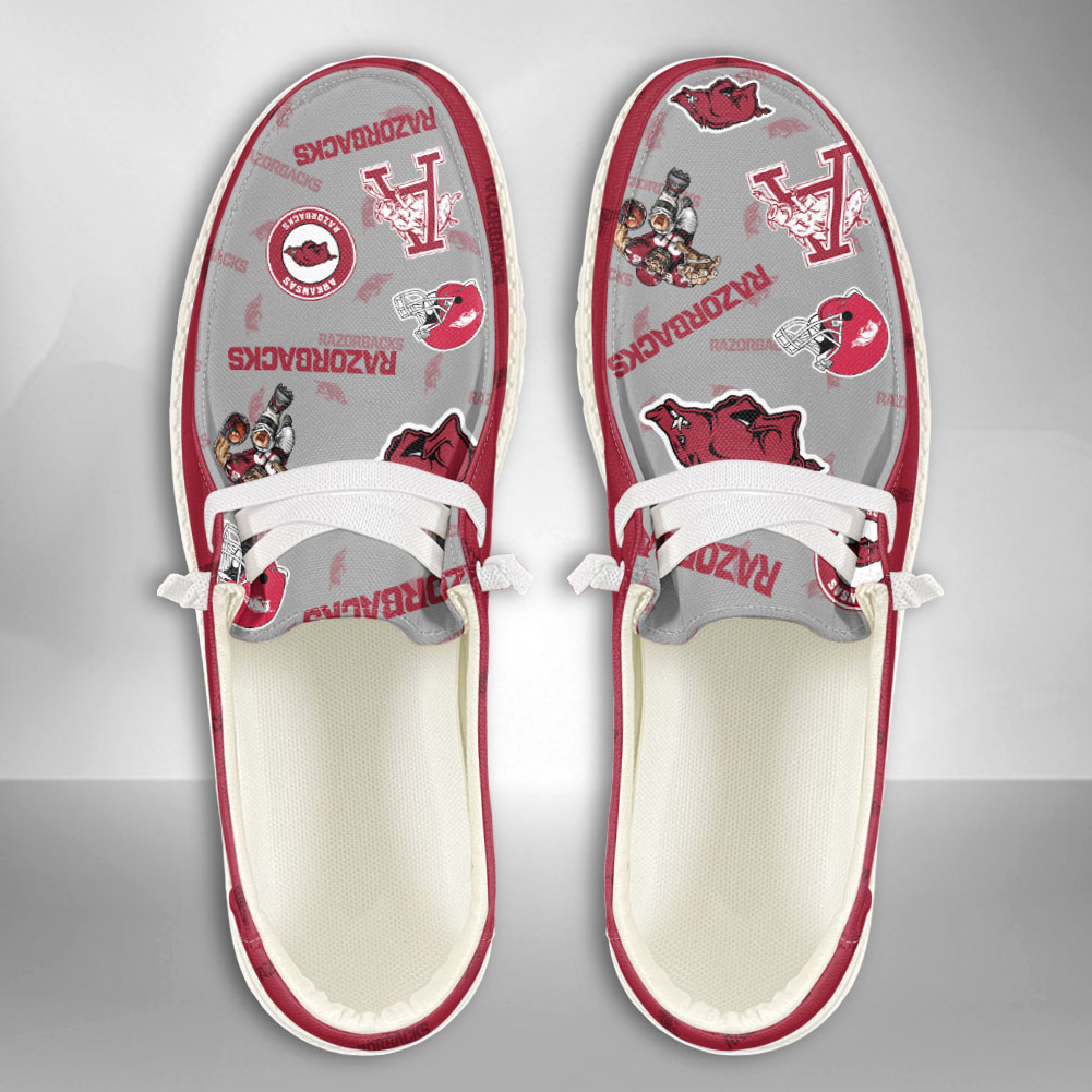 NCAA Arkansas Razorbacks Custom Name Hey Dude Shoes 01 M7 - Storecustom89